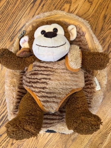 Popatu Monkey Toddler Brown Backpack Pre-Owned