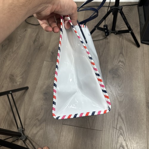 Sac à bandoulière Kate Spade Par Avion Air Mail rouge blanc bleu double poignée - Photo 5/10