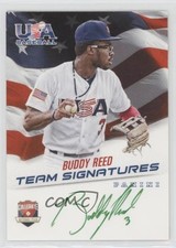 2015 Panini USA Baseball Green Ink /5 Buddy Reed #BR Auto