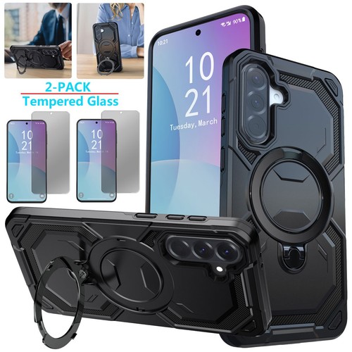 Funda híbrida con soporte de anillo para Samsung Galaxy A36 5G protector de pantalla de privacidad - Imagen 1 de 32