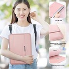 13/14 3-in-1 Laptop Sleeve Case Waterproof Foldable Stand Bag Black 9W1V