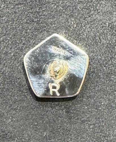 Sterling Silver / Turquoise Pentastar (Chrysler) Tie Tac / Lapel pin - Picture 4 of 7