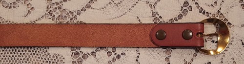 Vintage Jugend Kinder Junge Gr. 22 24 braun genarbtes Leder Western Gürtel Cowboy - Bild 8 von 13