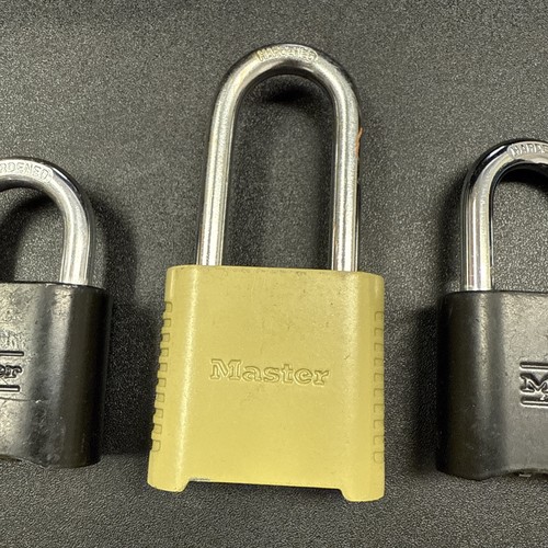 3 Master Lock Combination Locks - Picture 3 of 5