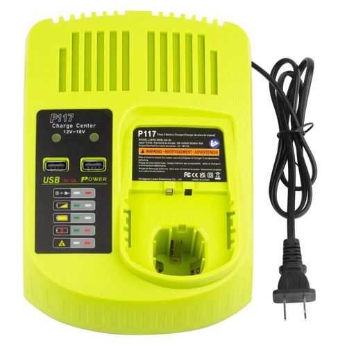 P117 Fast Charger For RYOBI For One+Plus P108 18V High Capacity Lithium Battery - Foto 6 di 12
