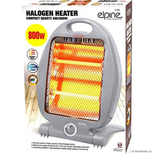 Elpine Halogen Heater 800W Electric Portable Space Room Heating Appliance Grey