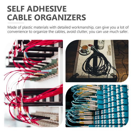 25 Pcs Self-adhesive Winder Office Cord Holder Clips Cable Organizer - Afbeelding 9 van 12