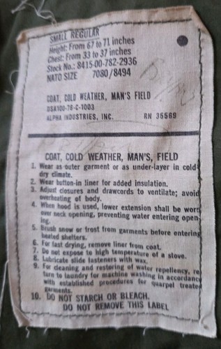 Vintage Military Jacket Small - Picture 7 of 7