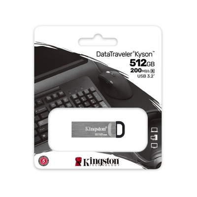 Kingston DataTraveler Kyson USB 3.2 512 GB USB Stick Silber DTKN/512GB 200 Mb/s