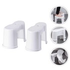  2pcs verdickte Plastik Badezimmer Fußstrolle Haushalts Anti-Rutsch-Toiletten