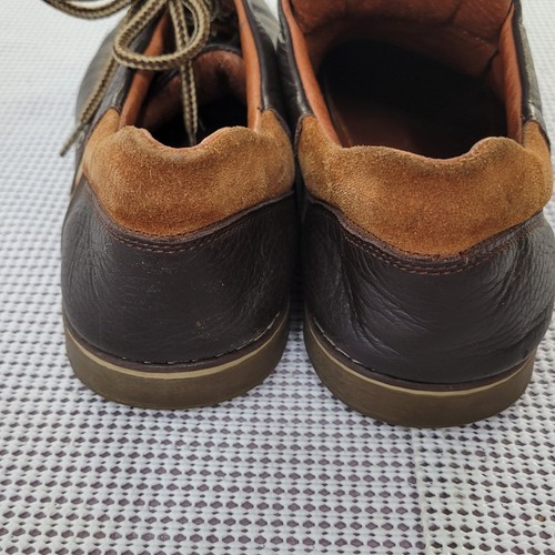 Ecco Brown Leather Casual Lace Up Oxford Sneakers Shoes Men's 44 US 10 - 10.5 - Picture 3 of 9