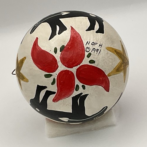 Navajo Nativi Americani Firmati? Decorazione natalizia in ceramica dipinta a mano 1991 - Foto 7 di 10