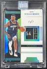 1/1 ZION WILLIAMSON 2024-25 PANINI EMINENCE LAUNDRY TAGS GU TAG PATCH JSY# 1/1