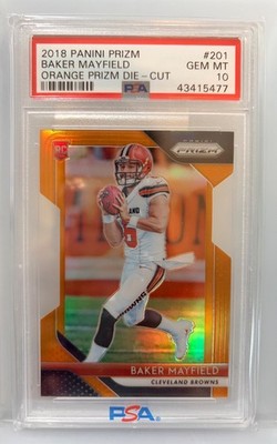 2018 Panini Prizm - Rookie Baker Mayfield #201 Orange Prizm /249 (RC)