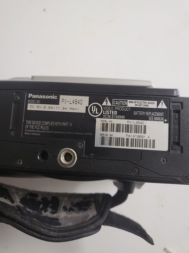 Panasonic Video Camera PV-L454D VHS 750x - Unit Only, Untested - Picture 6 of 6