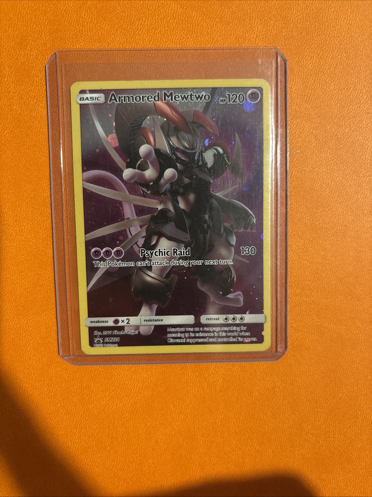 Pokémon TCG Armored Mewtwo SM Black Star Promos Holo Card SM228 MINT