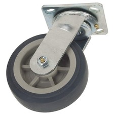 GRAINGER APPROVED 1ULJ2 Plate Caster,Swivel,Rubber,6 1/2"H 1ULJ2