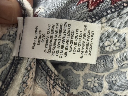 Targwt Ladies Skirt - Size 8 - Floral Linen Summer - Picture 5 of 5