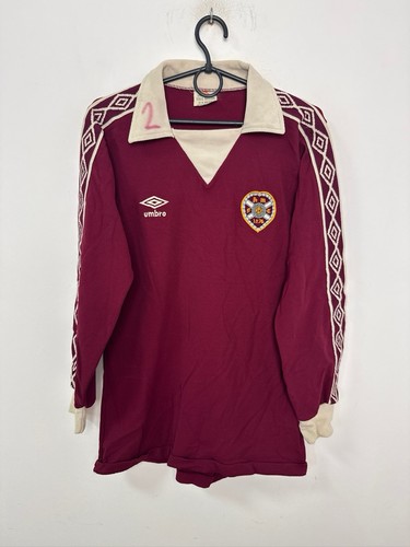HEART OF MIDLOTHIAN 1979/1982 HOME FOOTBALL LANGARM UMBRO VINTAGE SHIRT