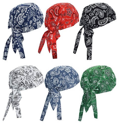 Algodón Doo Trapos Paisley Calavera Gorro Sombrero Bandana Motocicleta Rocío Trapo Cabeza Envoltura...
