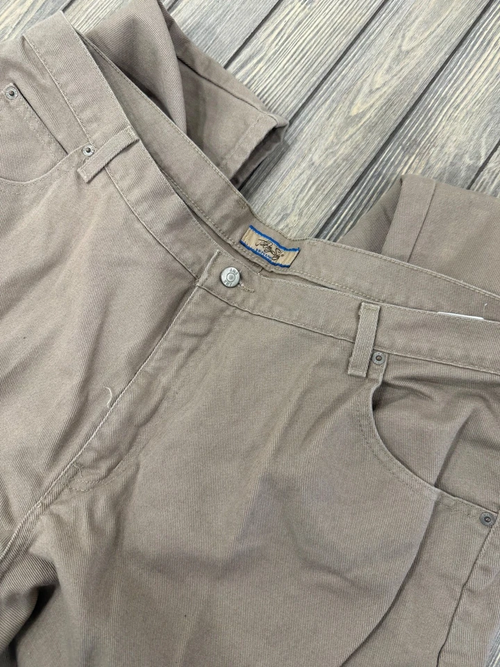 Pantalones Just My Size de sarga de algodón caqui talla 22 Foto 2 de 4