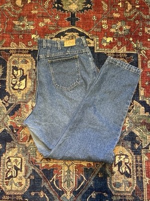 LEE Jeans Vintage Straight Leg 40x33 Faded Stone-Washed Denim!