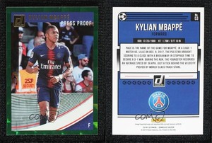 2018-19 Panini Donruss Press Proof Green Kylian Mbappe #53