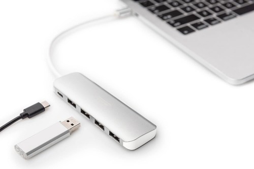 DIGITUS 5 Port USB Typ-C Hub - USB 3.0-5 Gbit/s - 4X USB-A Port - 1x USB-C Ladep - Photo 9/9