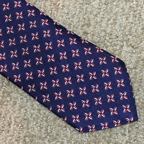 NWT Brooks Brothers USA Blue Red Silk Tie Preppy Old Money Academia Business - Picture 3 of 5
