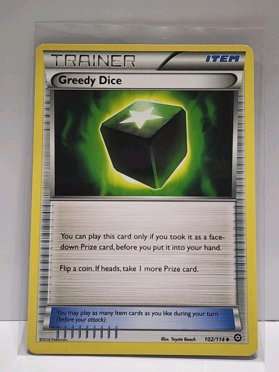 Greedy Dice 102/114 XY - Steam Siege Non-Holo Pokemon TCG Card LP