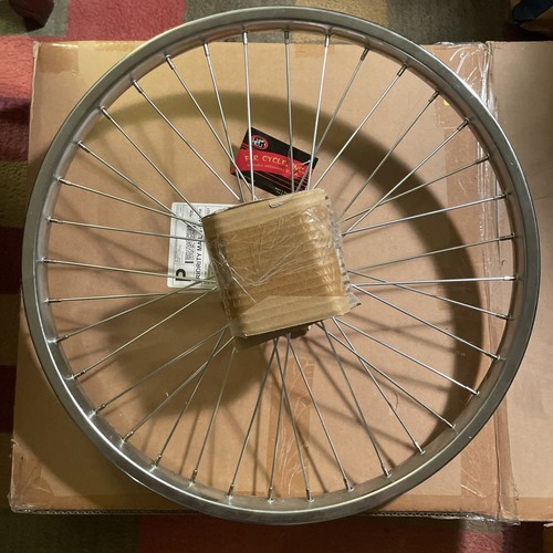 F&R CRUISER BIKE BICYCLE 24" X 2.125 36 Spoke Front Wheel 12G Chrome - Picture 2 of 8