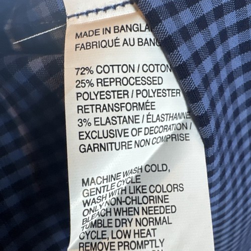 IZOD Men Comfort + Performance Woven Shirt Stretch Ebb Flow Blue Check 3XLT NEW - Picture 9 of 9