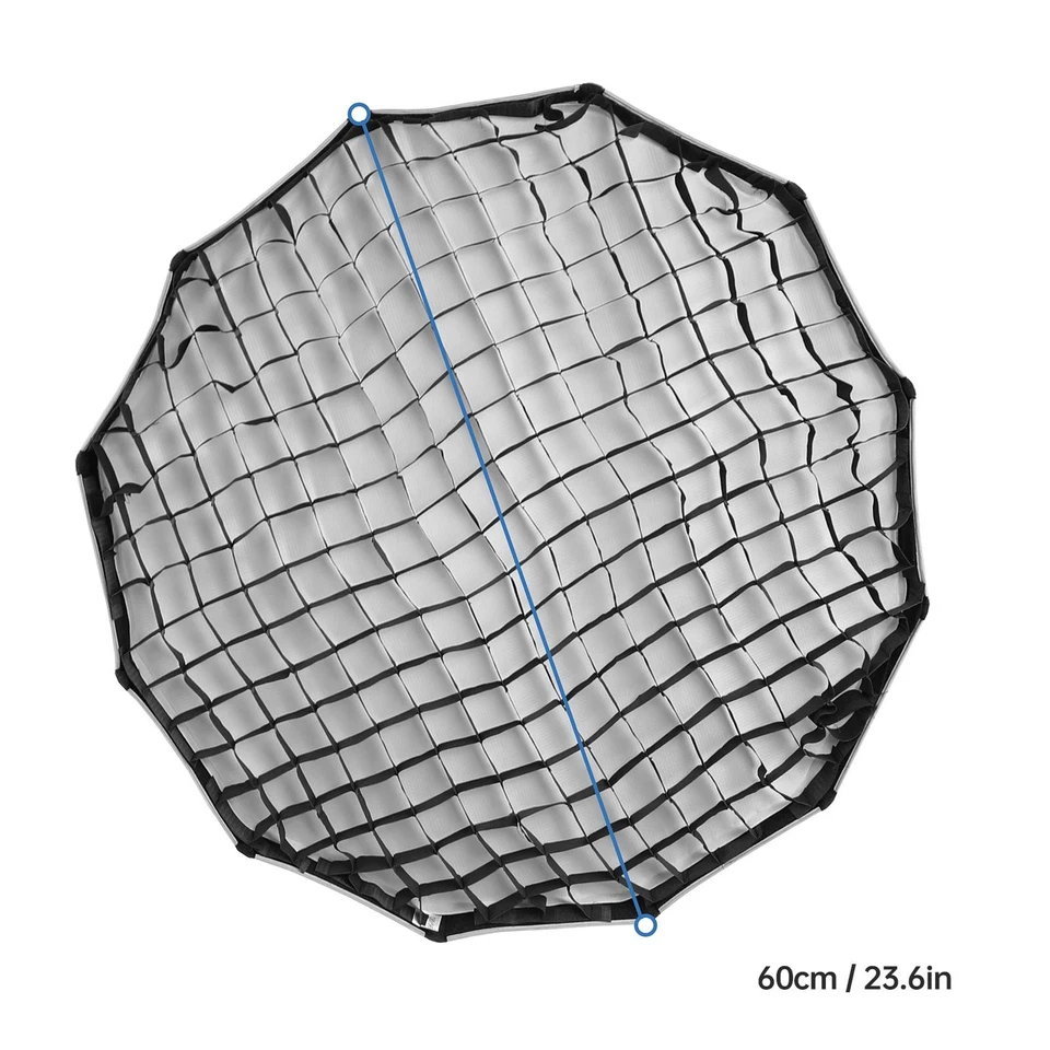 60cm/ 23.6in Quick Release Parabolic Softbox Foldable Softbox With Bowen XBVT - Image 2 of 4