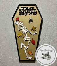 Dancing Skeleton Halloween Wall Hanger - SVG - DIGITAL FILE ONLY!