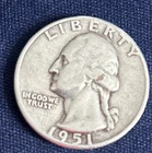 1951 D  Washington Silver Quarter  90% Silver