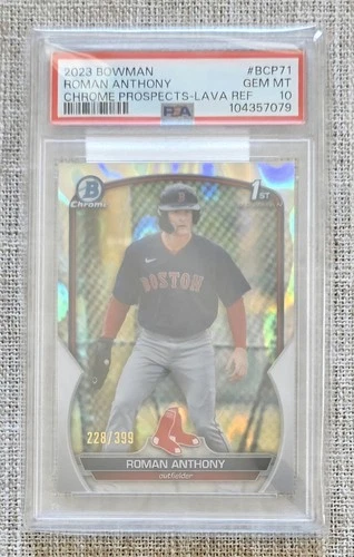 2023 Bowman Chrome Prospects Roman Anthony #BCP-71 Lava Refractor /399 RC PSA 10