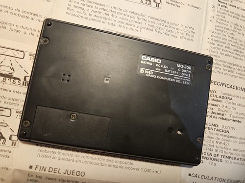 Casio Calculator Game Turbo Drive MG-200 anno 1985 ** testato e funzionante ** - Foto 9 di 10