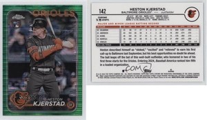 2024 Topps Chrome Green Sonar Refractor /99 Heston Kjerstad #142 Rookie RC