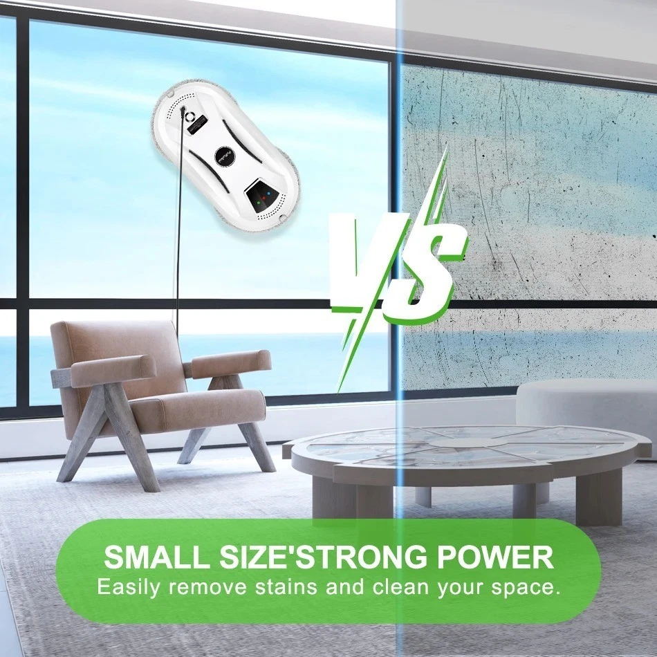 Window Cleaning Robot Vacuum Ultra Thin Electric Glass Cleaner Remote Control