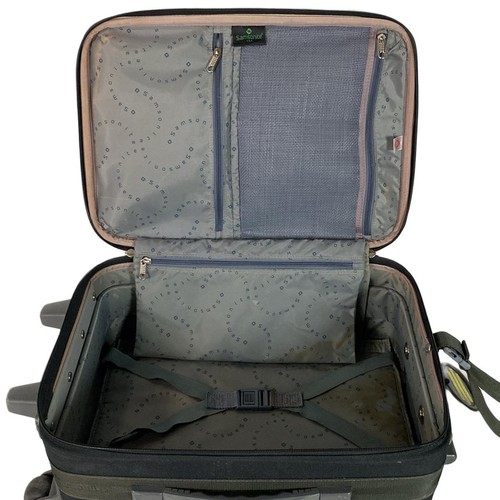 Auth Samsonite - Black Dark Gray Nylon Plastic Suitcase - Picture 6 of 10