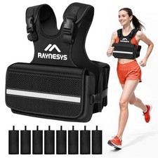 Adjustable Weighted Vest Women Men,1-12/1-20/1-30 LBS Weight 1-12 lbs Black