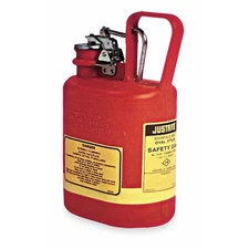 Justrite 14160 Type I Safety Can, Polyethylene, 1 Gal, Stainless Steel