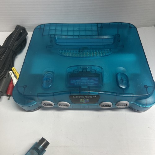 Nintendo 64 Funtastic Clear Teal Ice Blue System Konsole Original Controller & Kabel - Bild 4 von 17