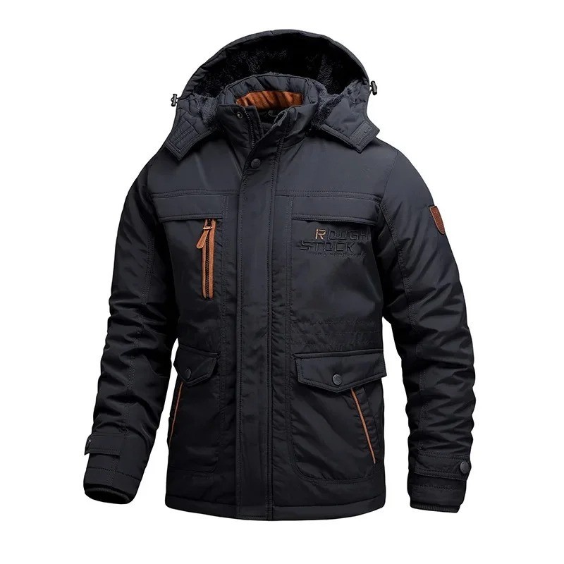 Hot Sale Of The Season Men's Thickened Cotton Jacket Outdoor Winter Warm Fleece