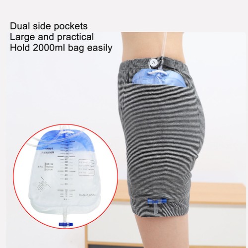 Männer Ostomie Pflege Unterwäsche Dual Side Pockets Elastic Waist Soft Cotto GD2 - Bild 2 von 24
