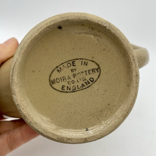"YOUR FATHER'S MUSTACHE" CUP MOIRA POTTERY ENGLAND STONEWARE MUG STRAIN SPOUT - Picture 6 of 11