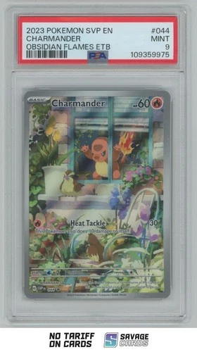 2023 Pokemon Obsidian Flames ETB Promo Card Charmander PSA 9 #44 Common