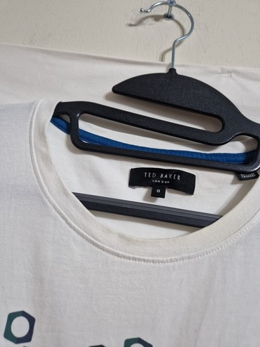 Ted Baker White Tee Shirt Front Logo Mens Size 6 (2XL) 100% Cotton - Picture 4 of 17