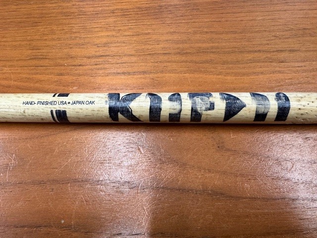 Sascha of KMFDM 1990's Gig Drumstick Pro Mark DC10 Industrial Music EBM