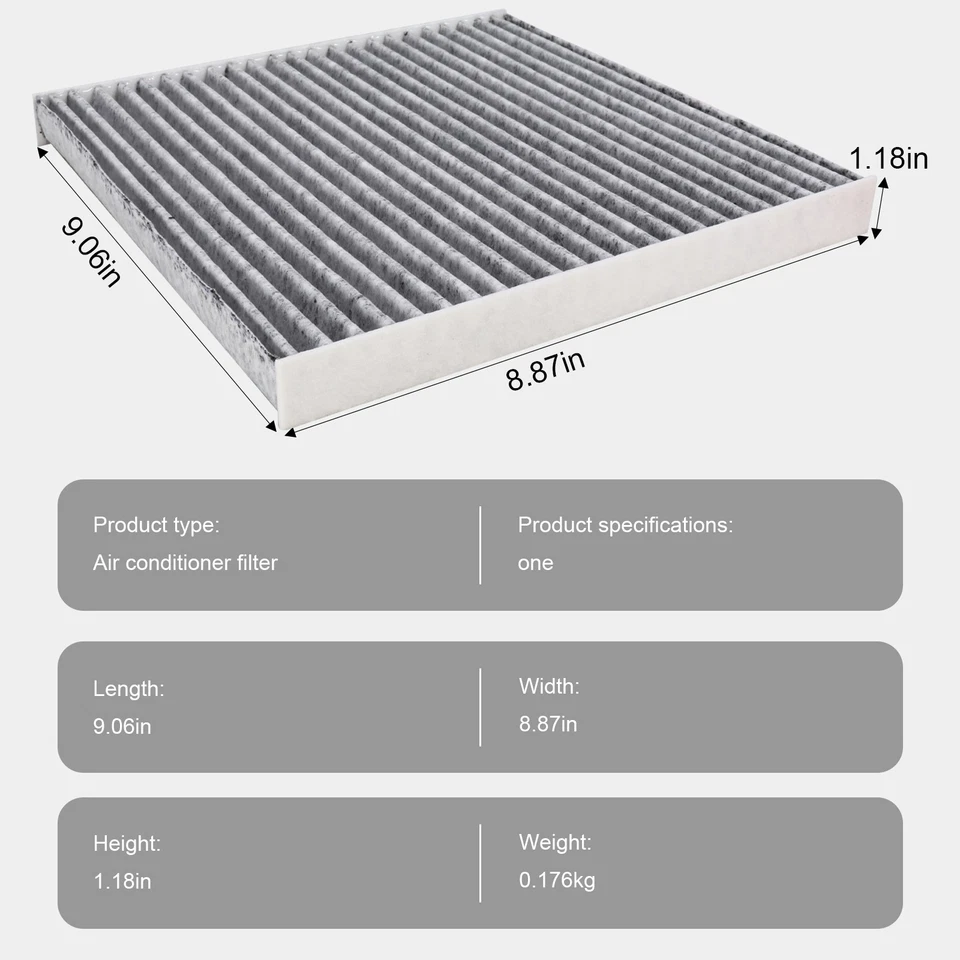 CARBONIZED CABIN AIR FILTER For Honda ACCORD CIVIC CRV Acura MDX RDX RL TL TSX - Изображение 3 из 4